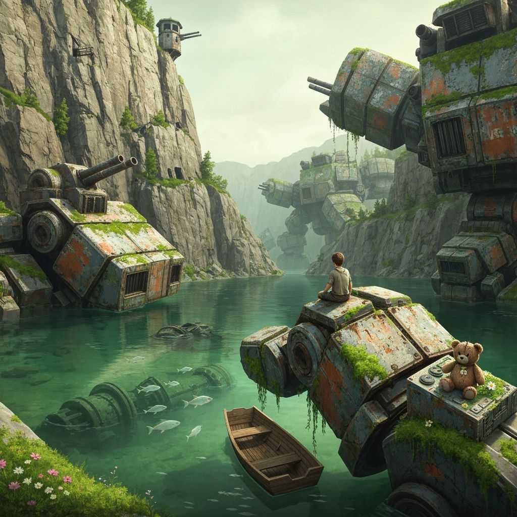 Abandoned Quarry with Mech Graveyard and Serene Lake