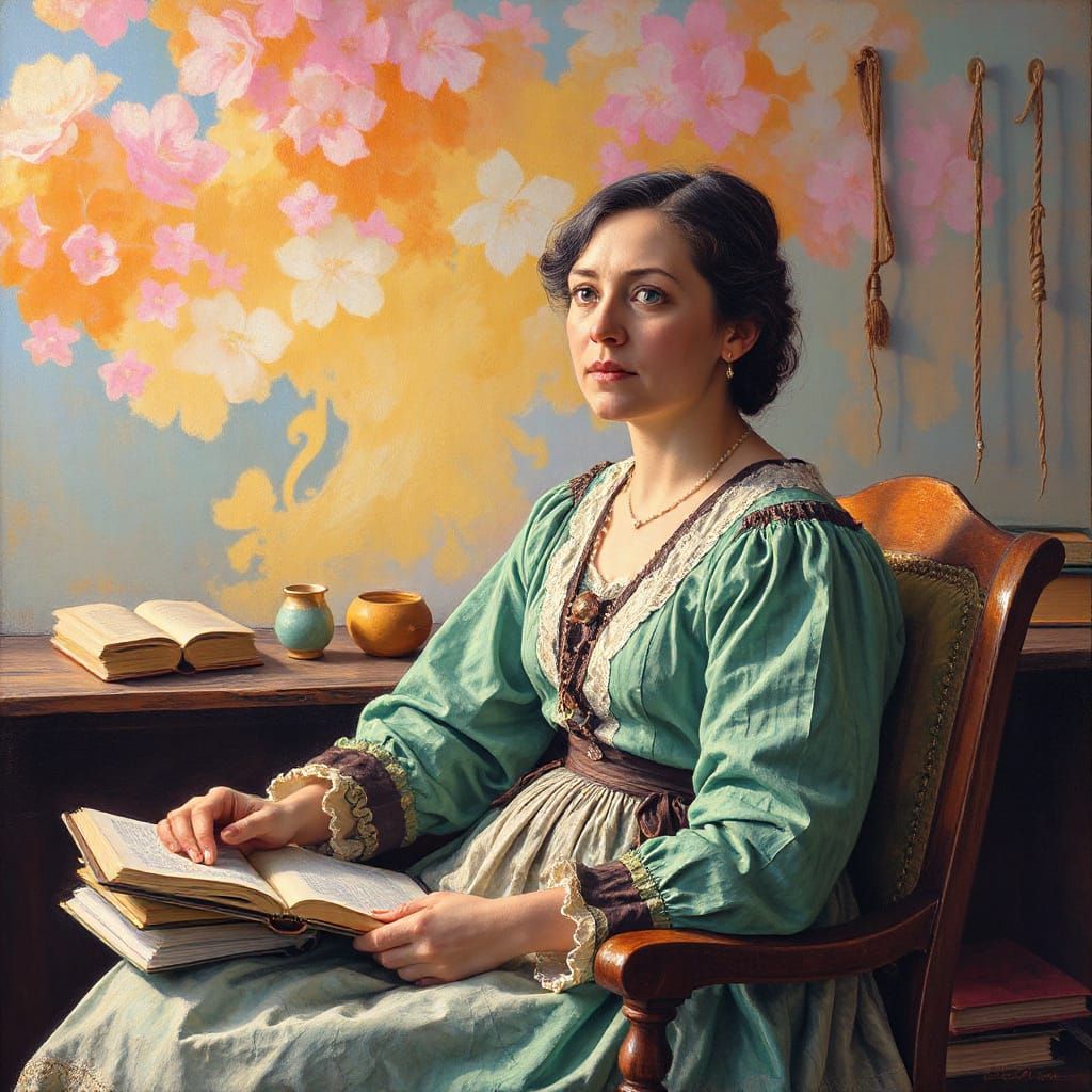 Vibrant Painting of Mary Collins' Struggle in Abilene