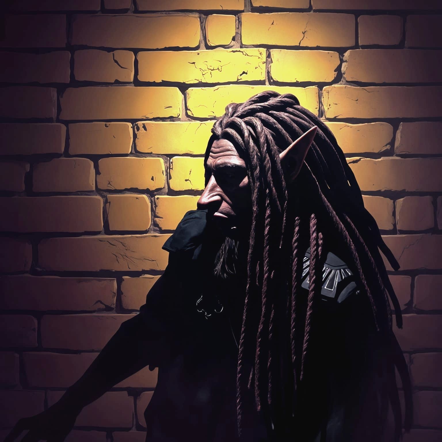 Melancholic Elf Shadow: Dark Fantasy Concept Art