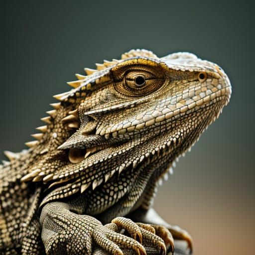 Hyperrealistic Bearded Dragon Portrait