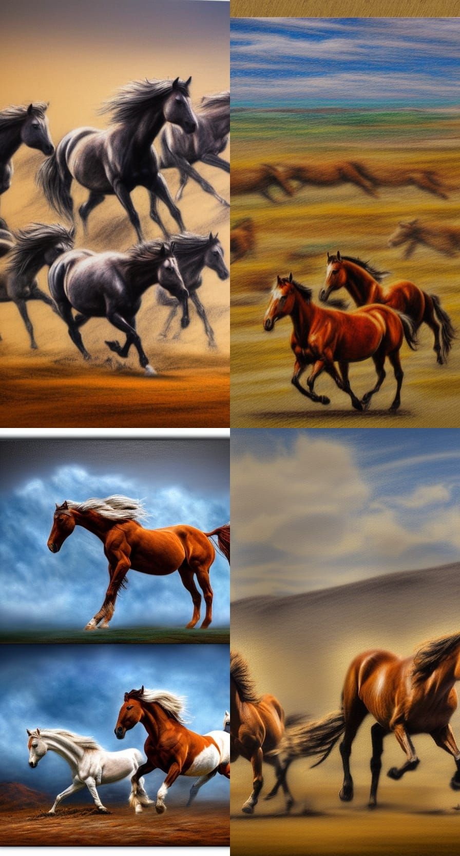 Eshmael Taming Wild Horses: Impasto Oil Painting