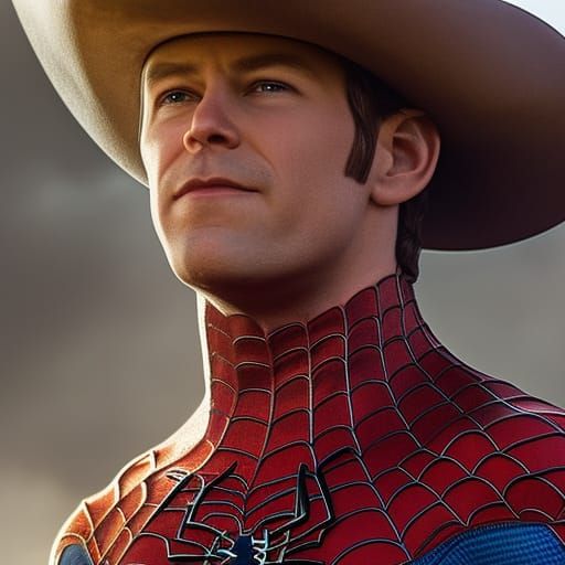 Spider-Man as Cowboy in the Wild West