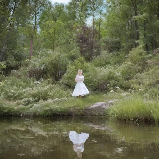 Woman in Lake: Serene Portrait Photography