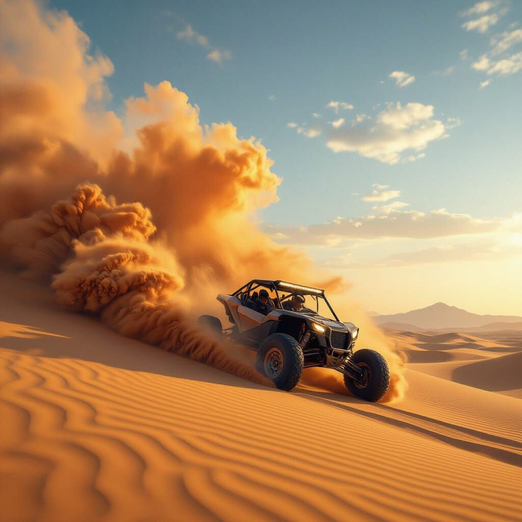 Sand Buggy Races Through Anza Borrego Dunes