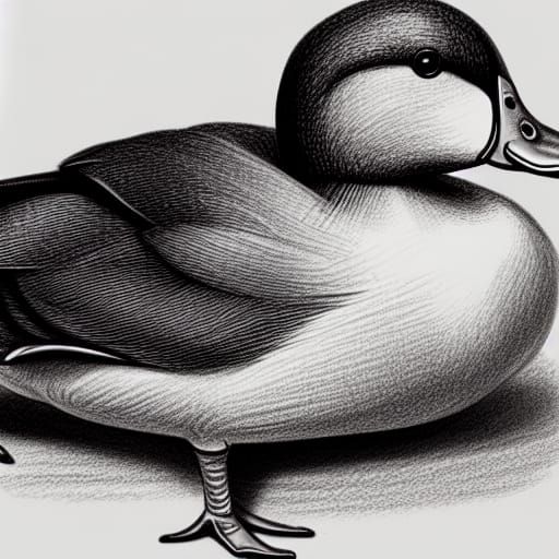Four-Legged Duck: Scientific Anatomical Illustration