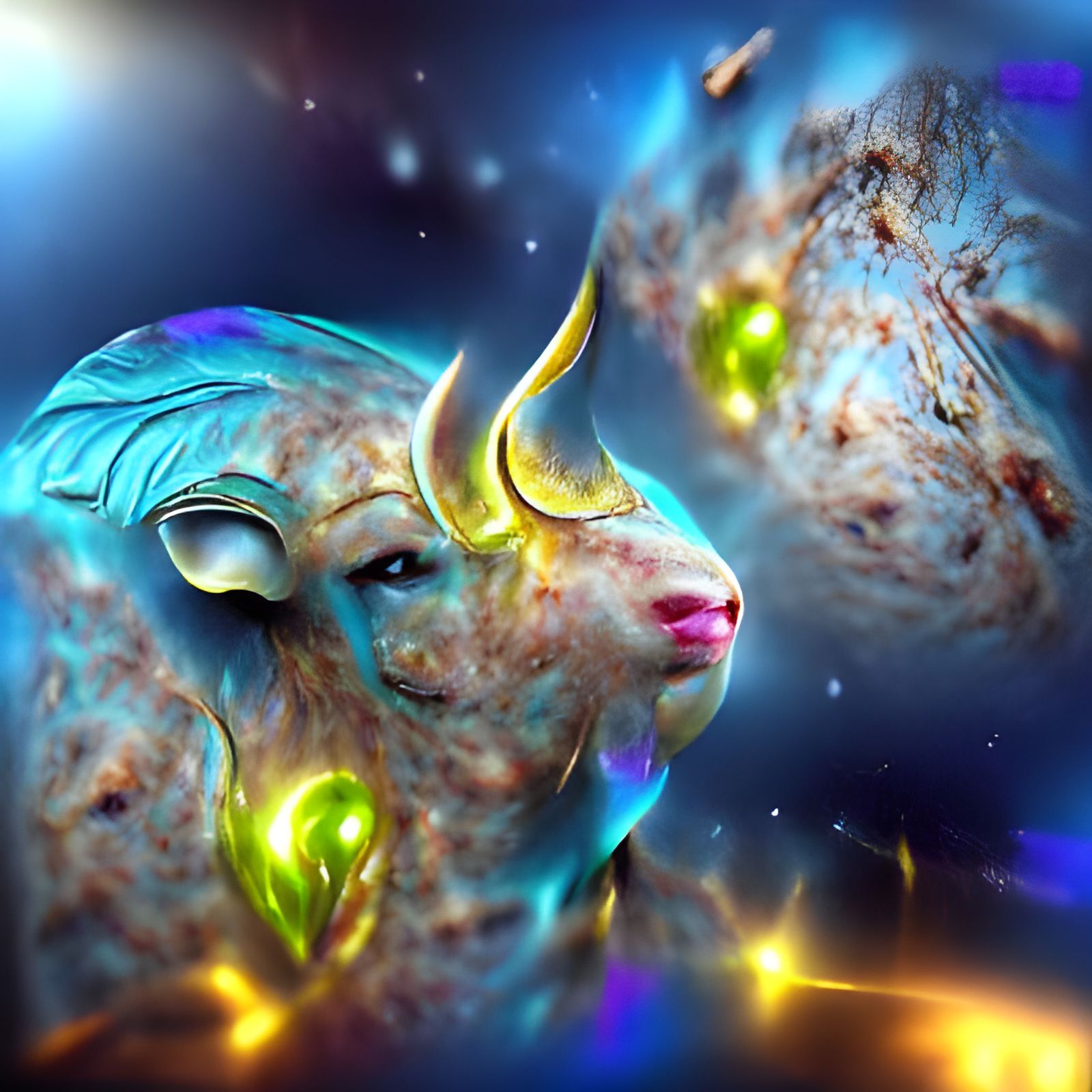 Iridescent Taurus in Galactic Fantasy Style