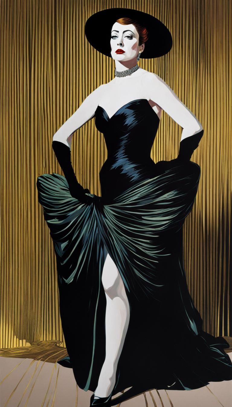 Madame X in Abstract Expressionist Style