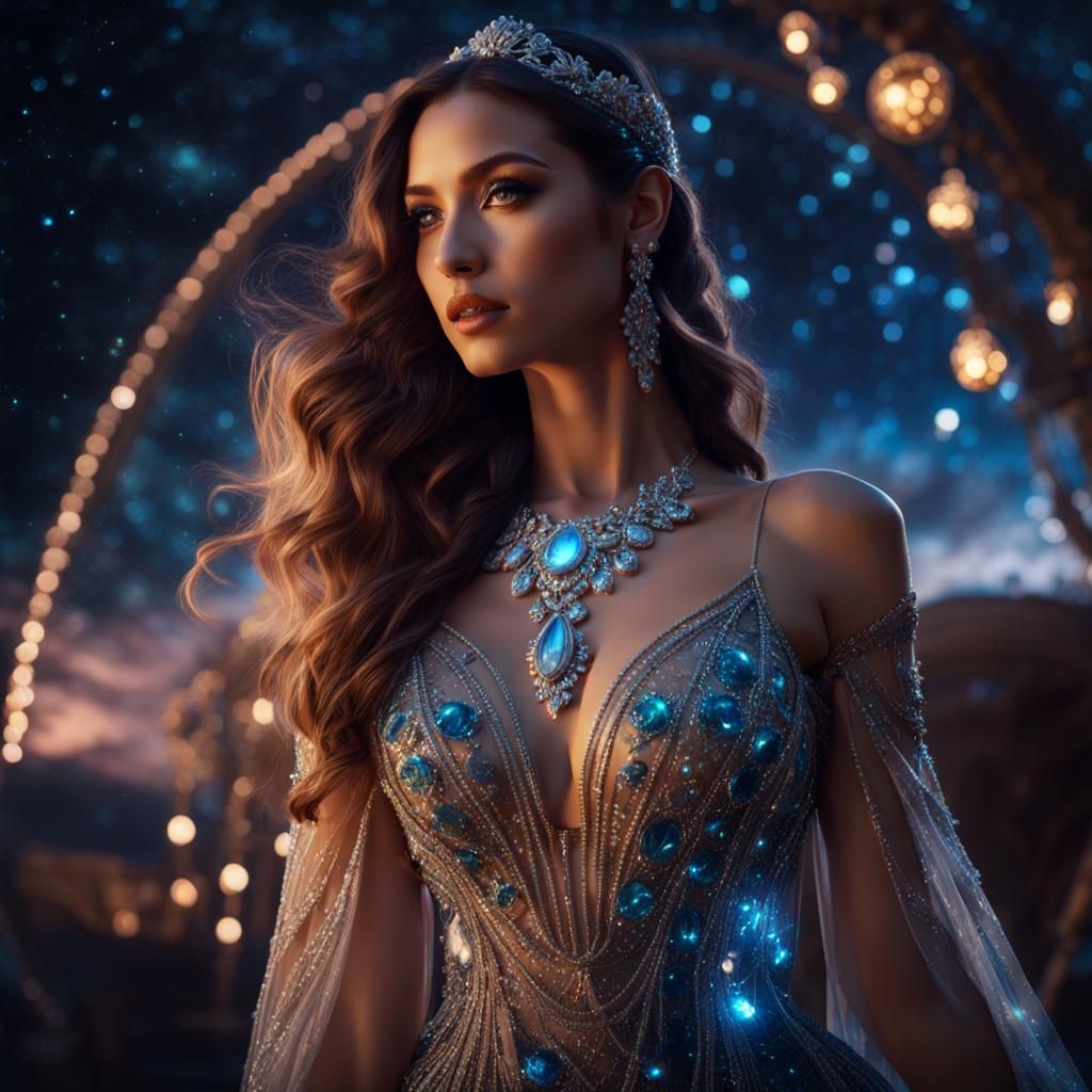 Ethereal Goddess Shines in Glass Splendor