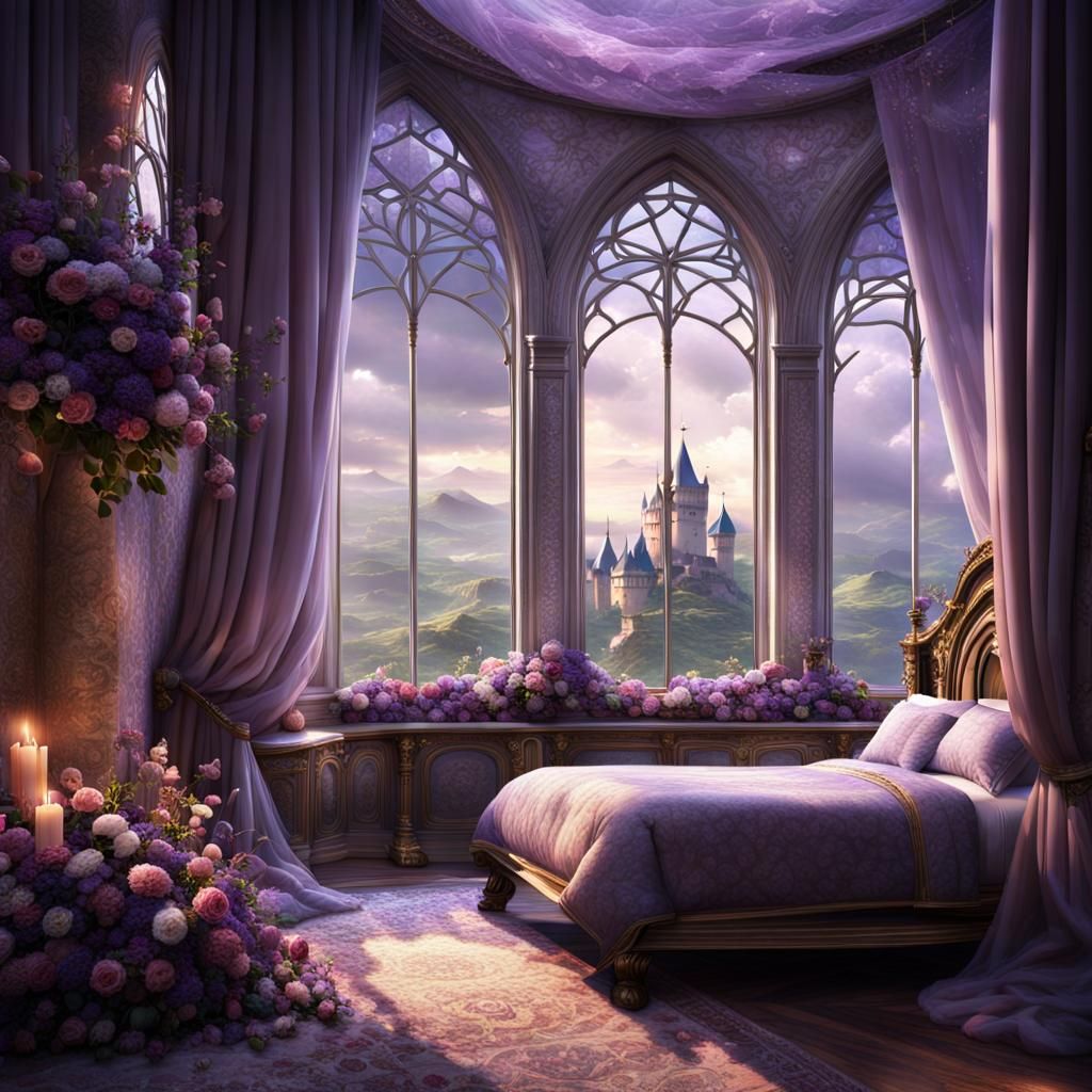 Medieval Royal Tower Chamber in Digital Painting