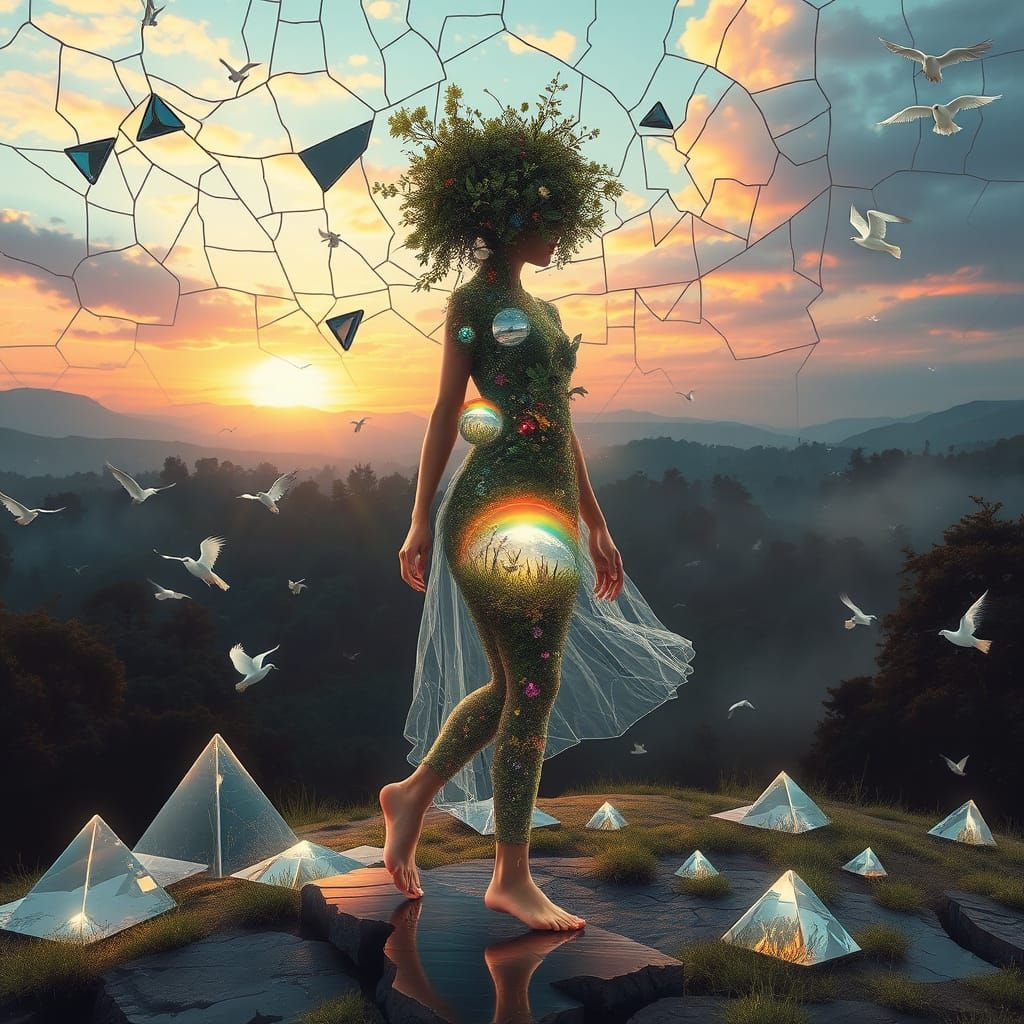 Prism Woman: A Hyperdetailed Light and Rainbow Ecosystem