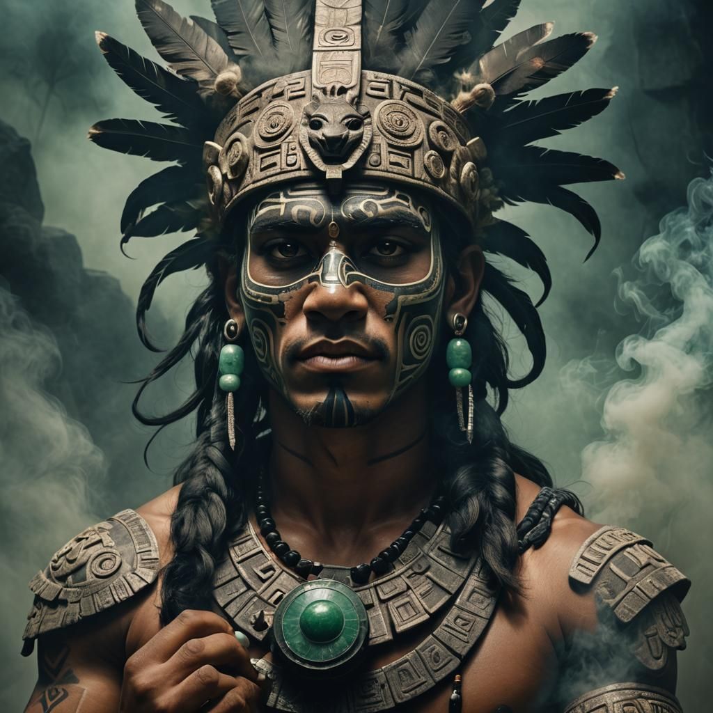 Tezcatlipoca in Dark Fantasy Portrait