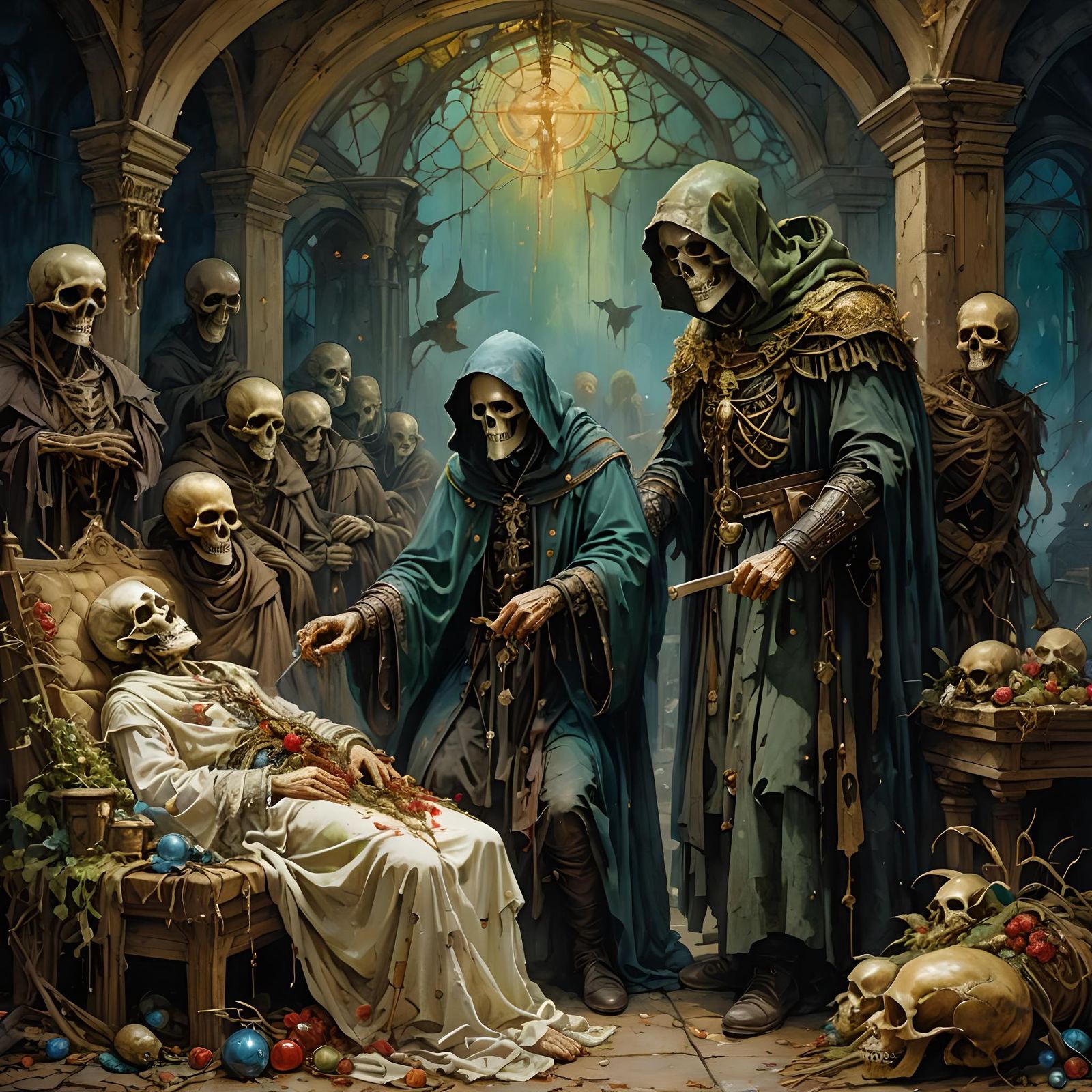 Plague Doctor Illustration in Renaissance Style