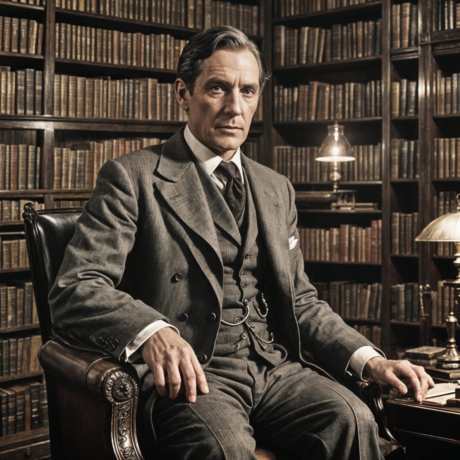 Sherlock Holmes in Classic Film Noir Style