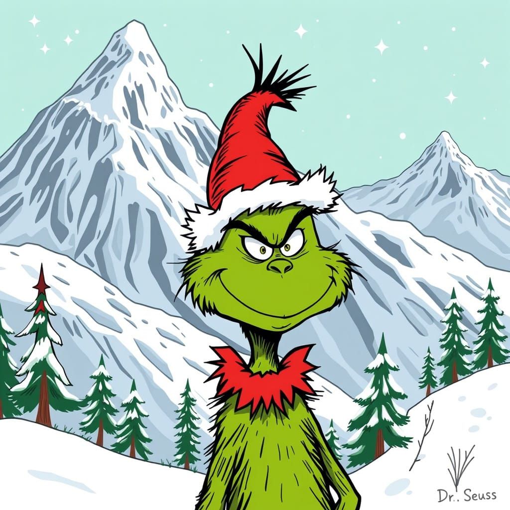 The Grinch Embarks on a Whimsical Winter Adventure in a Vibr...