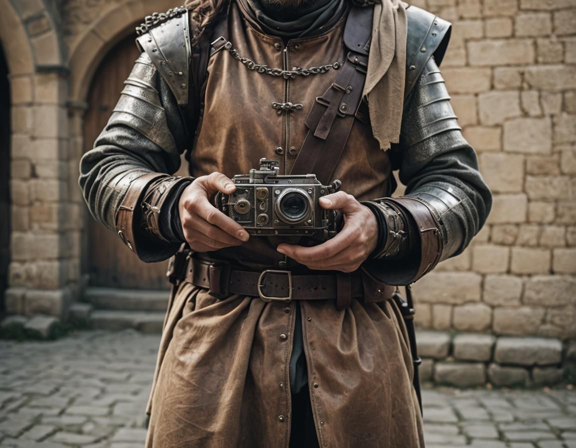 Medieval Person with Cybernetic Artifact