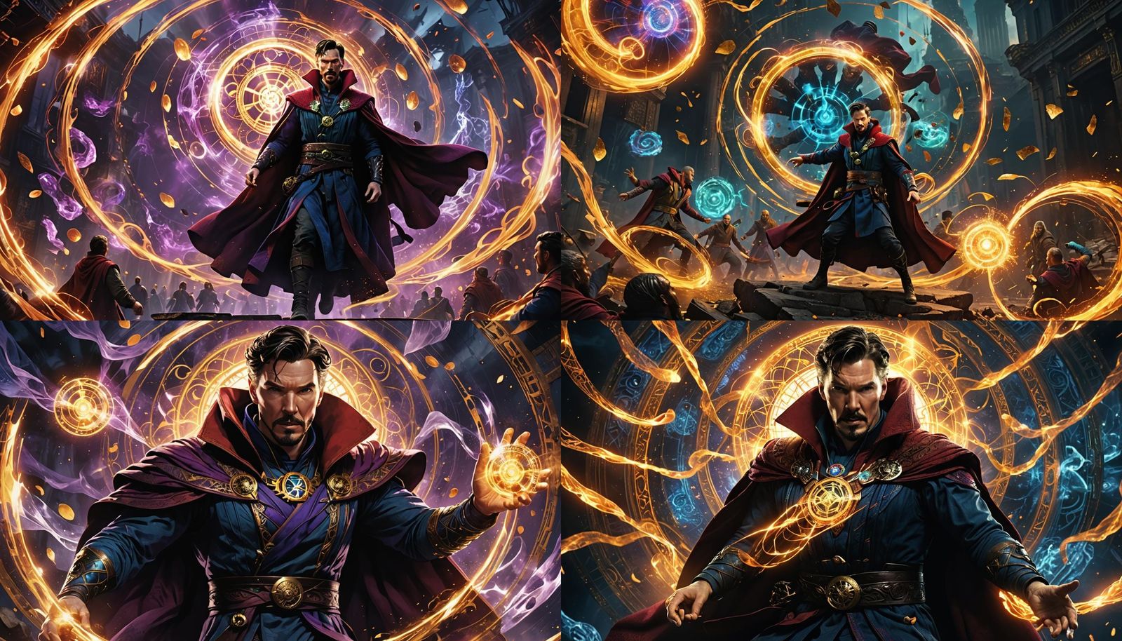 Doctor Strange Battles Foes in Dark Dimension