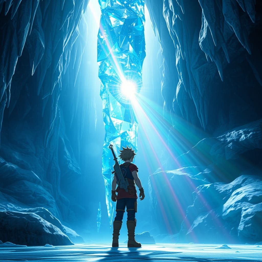 Cloud Strife and the Crystalline Cavern