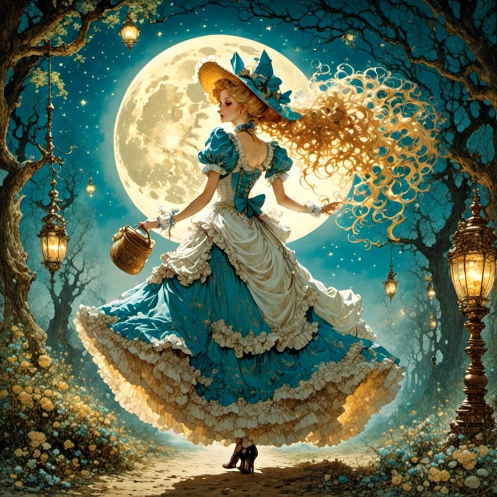 Steampunk Alice in Wonderland, Van Gogh Style
