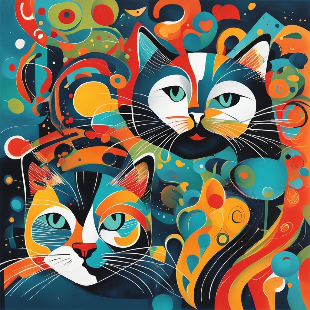 Abstract Art: A World Governed by Cats