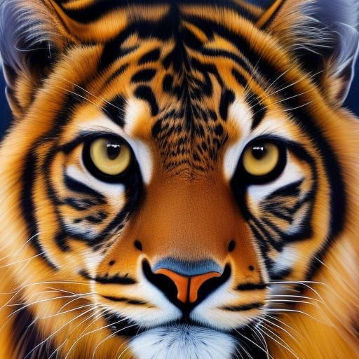 Leopard Portrait Painting in Surrealist Style