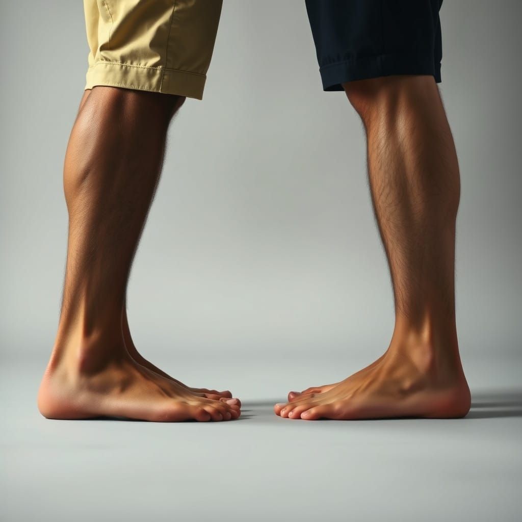 Tense Moment of Connection Between Two Men