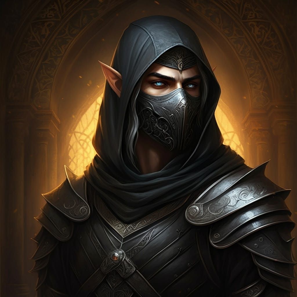 High elf Harper Rogue (Criminal background) 
8 Cha