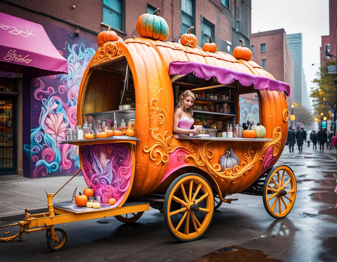 Cinderella Food Truck as Graffiti Art