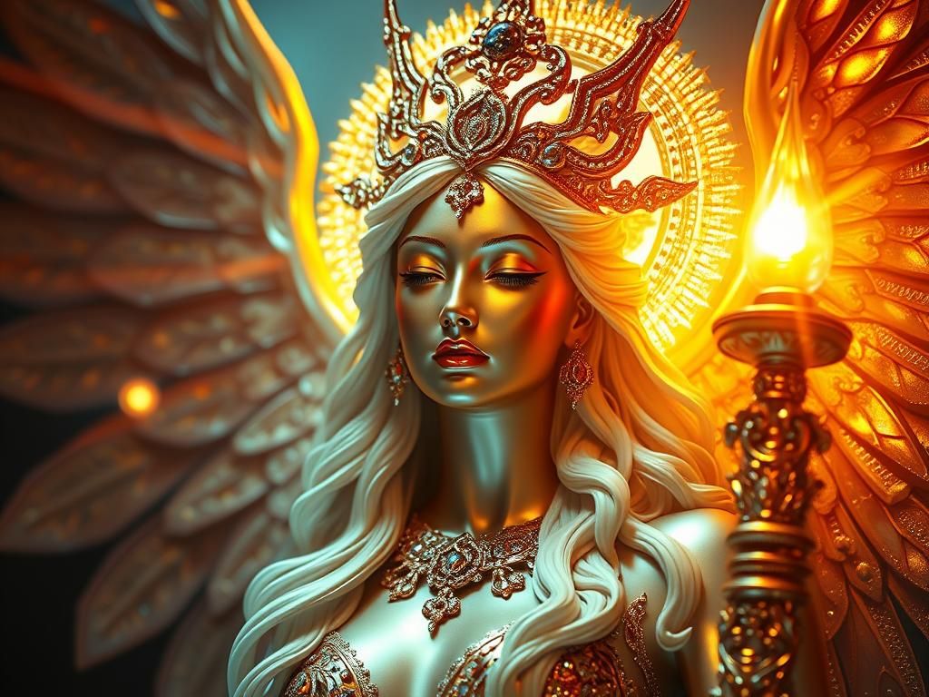 ANGELLIC BEAUTIFUL GODDESS Insanely HyperRealistic HyperDeta...