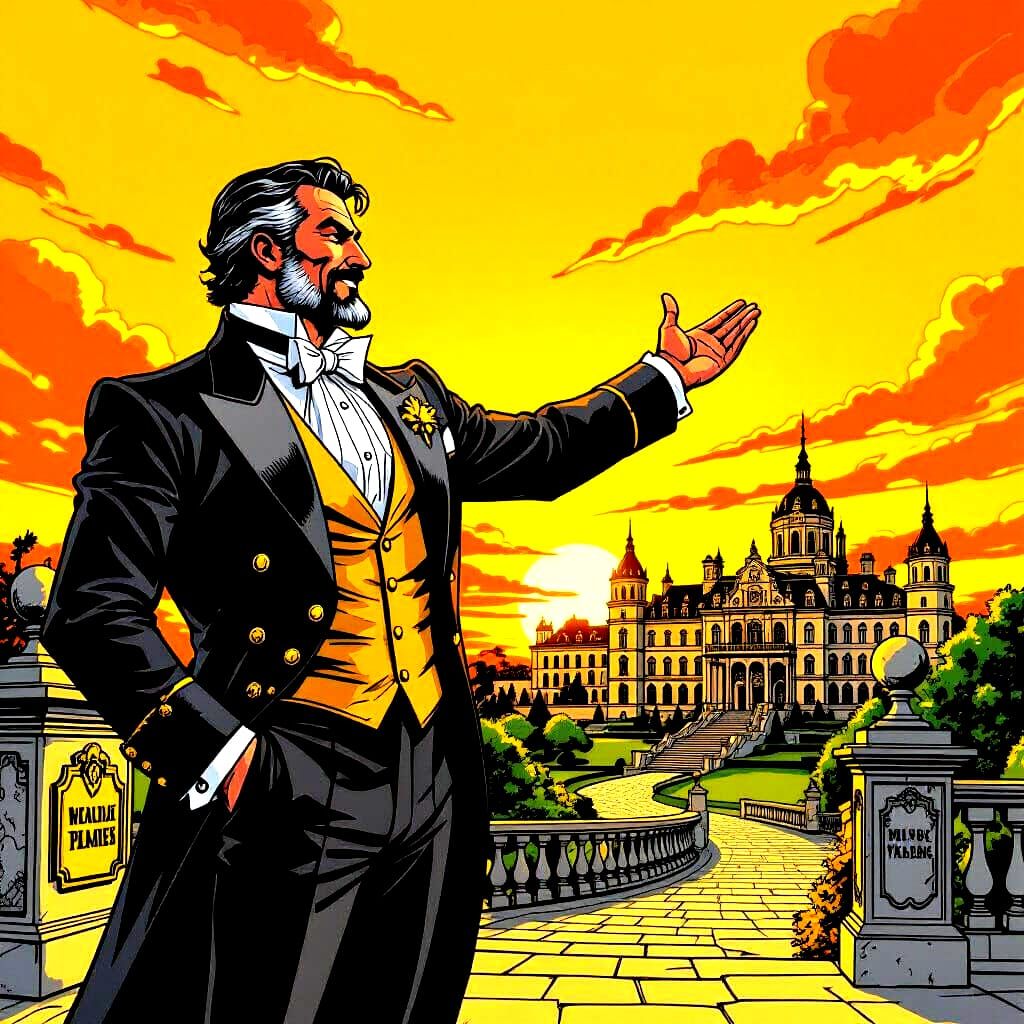 Grandiose Estates in Comic Book Style