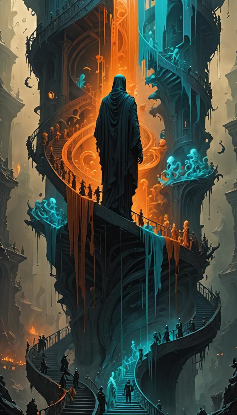 Spectral Figures Ascend Liminal Staircase