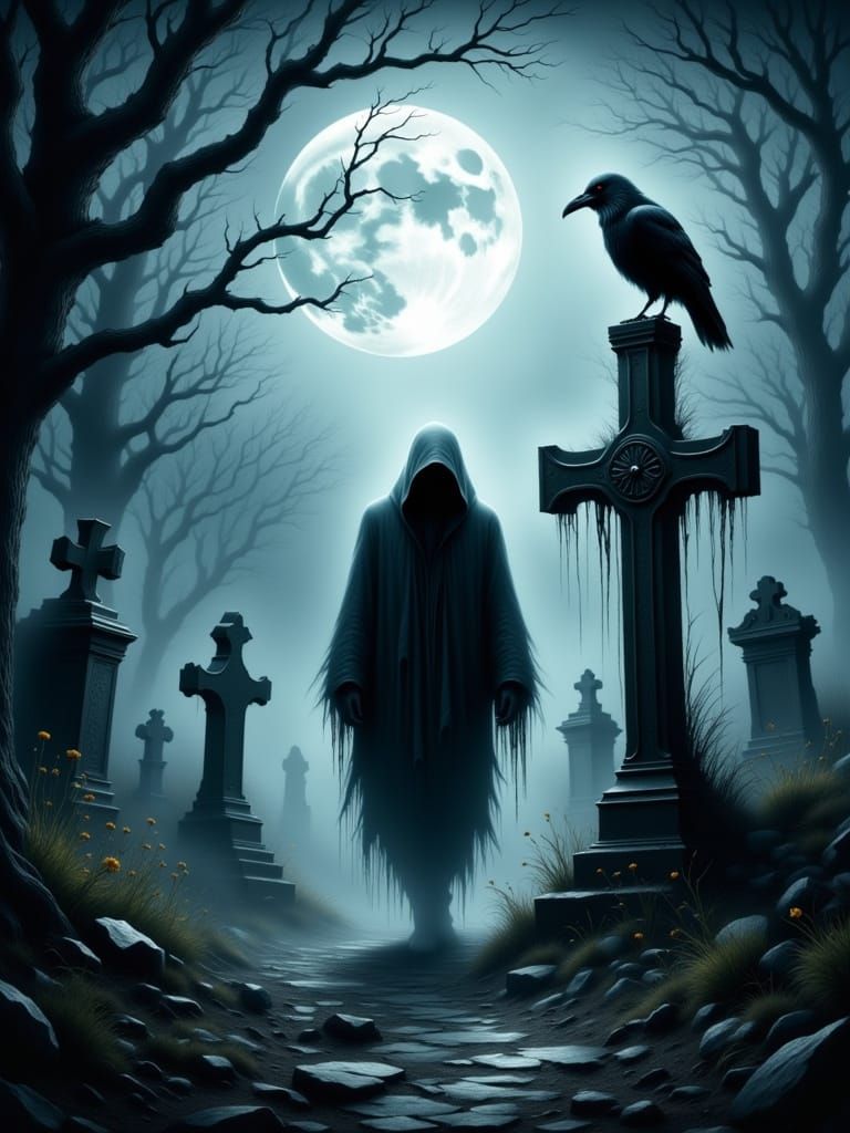 Gothic Horror Movie Poster: Grim Reaper