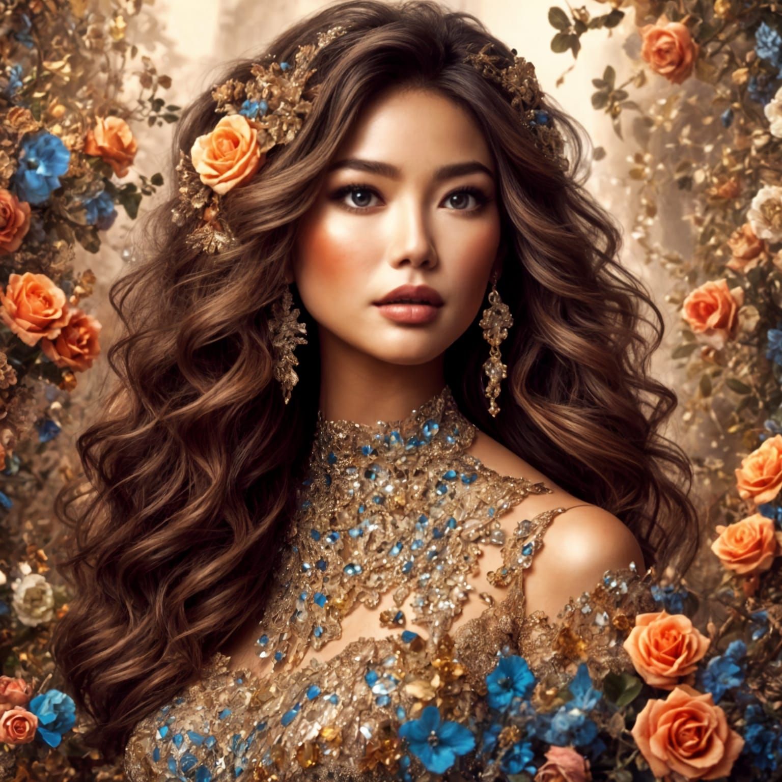 Symmetrical Purple Abstract Creation