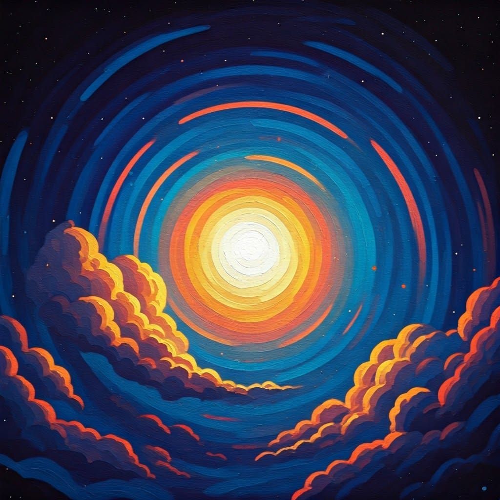 Cosmic Spirit Radiating Joy in Astral Dance