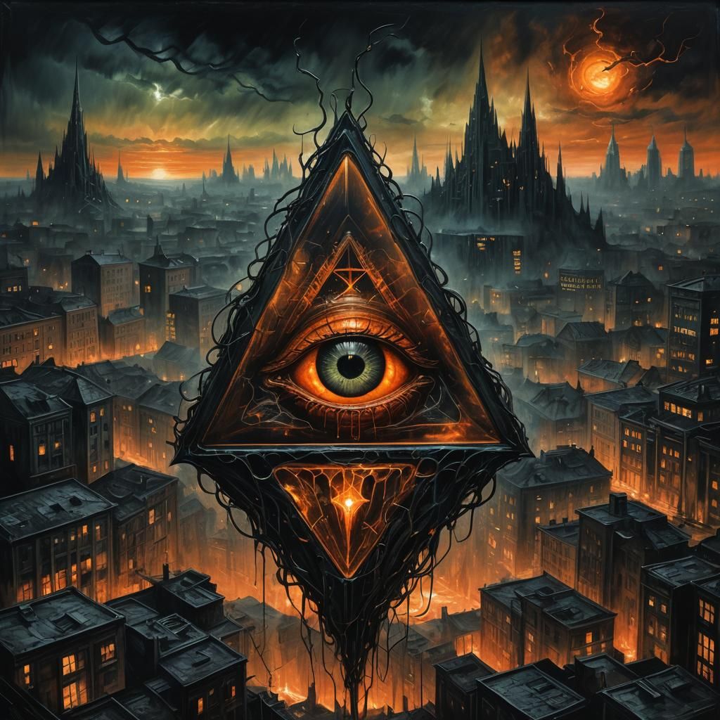 Glowing Glass A in Neo-Expressionist Dark Fantasy