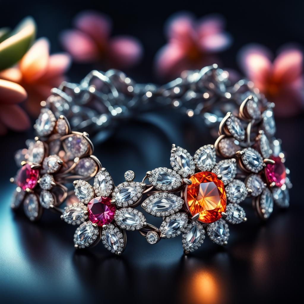 Luminous Flowers and Gem Jewelry in HDR