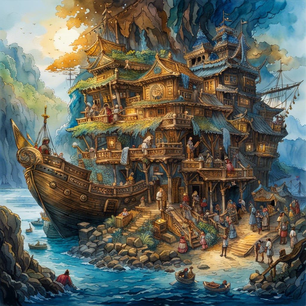 The secret pirate hideout sunken ship tavern