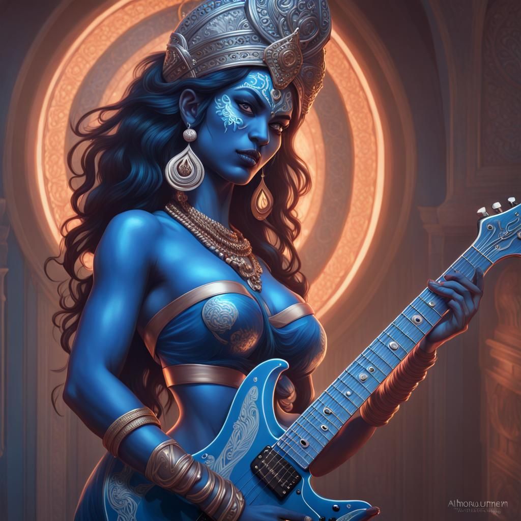 Kali Shreds: Hindu Goddess of Metal, Digital Art