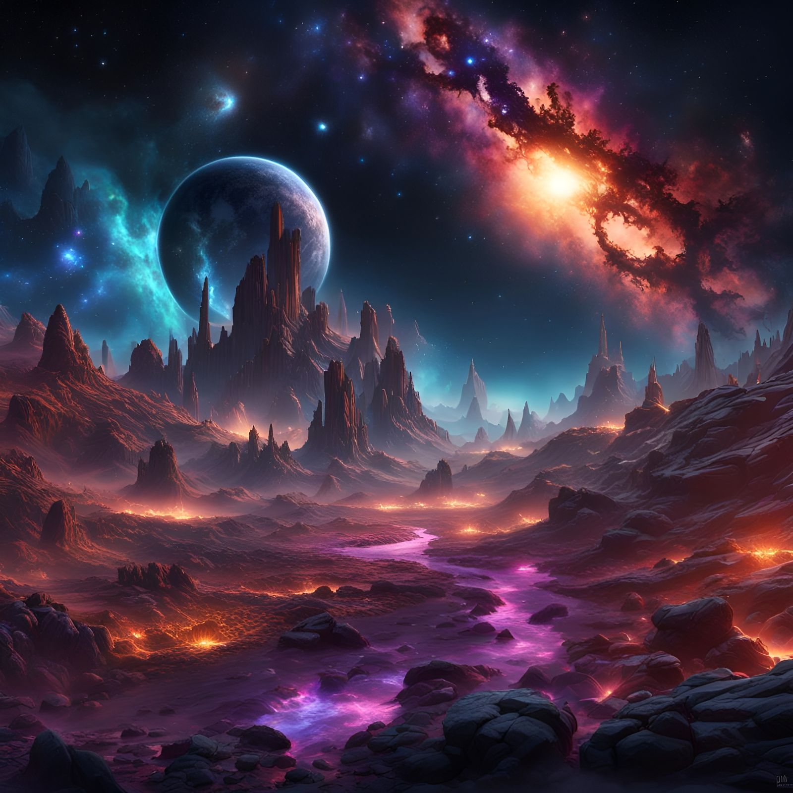 Fabulous Galaxy in Detailed Matte Painting