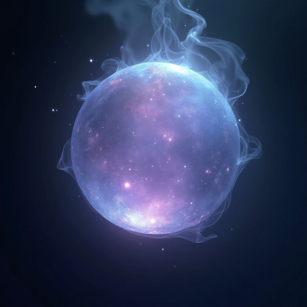 Ethereal Orb of Luminescent Energy in Air