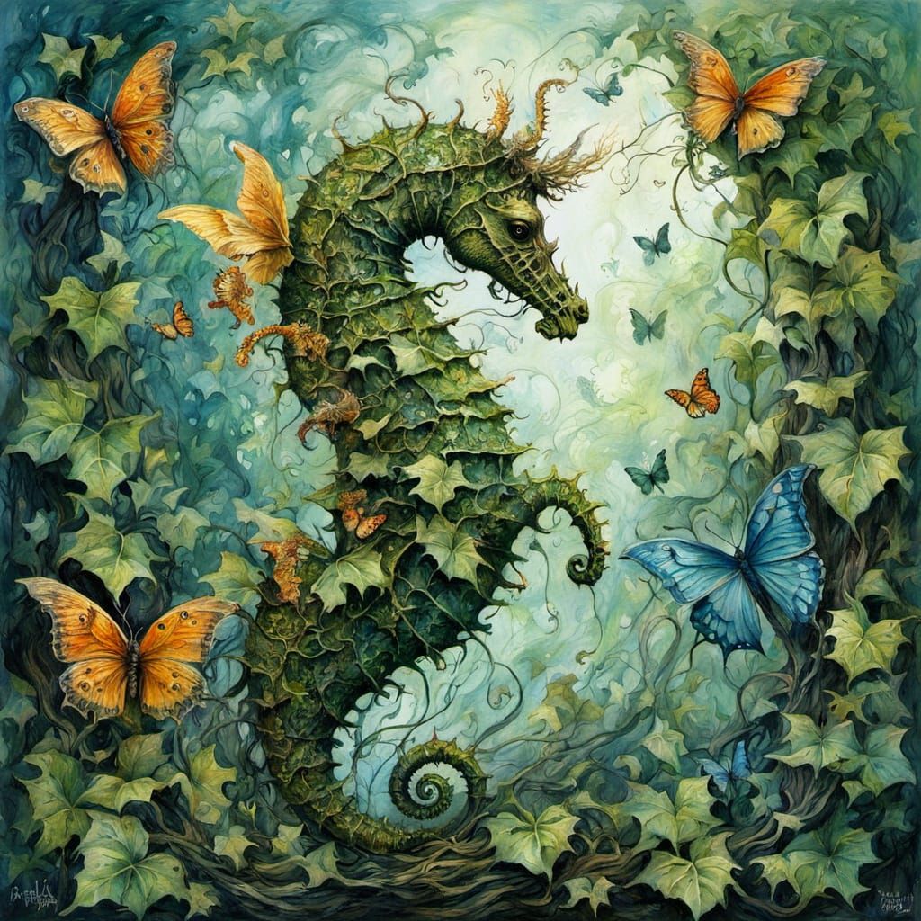 Ethereal Forest Scene in Neo-Expressionist Style