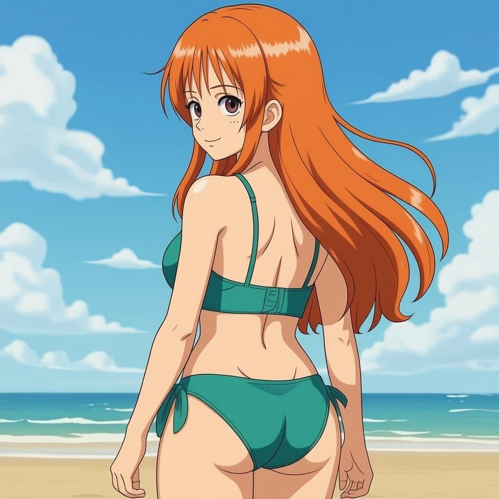Anime Character in Bikini with Large Posterior