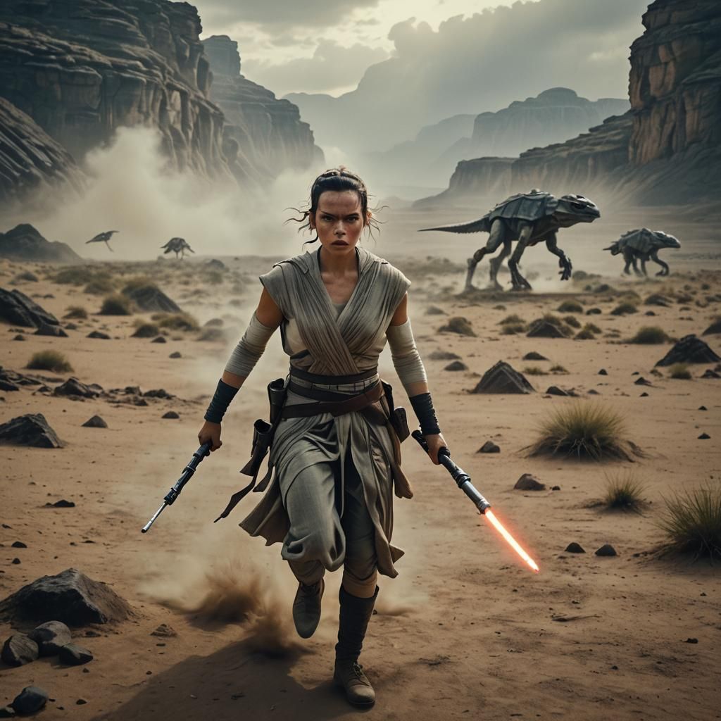 Rey Skywalker's Dramatic Cinematic Escape