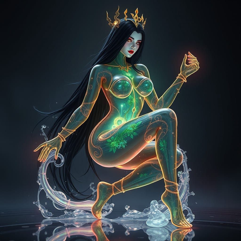 Fantastical Glass Queen in Nature