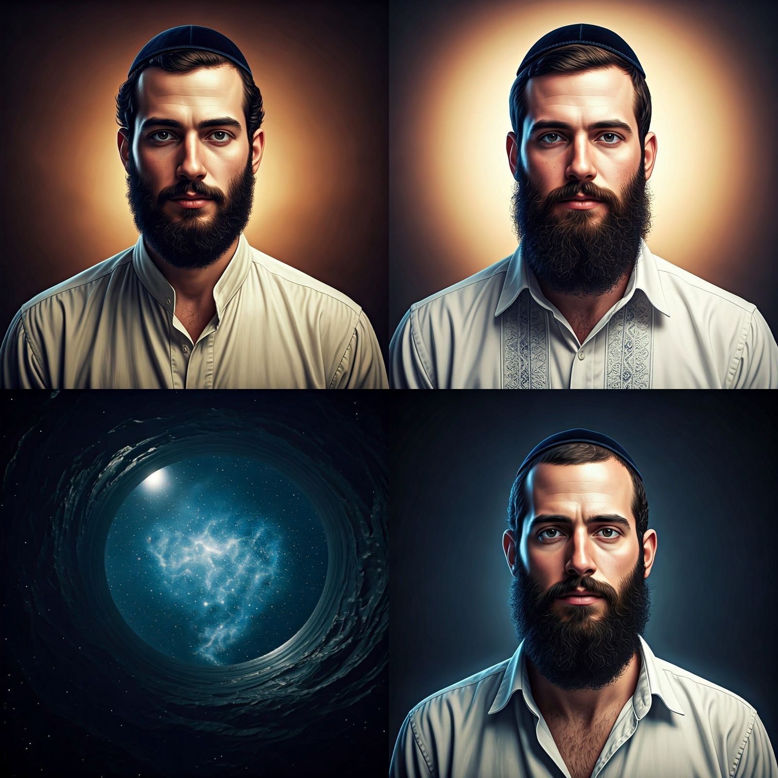 Haredi Jew with Tallit in Intricate Matte Painting