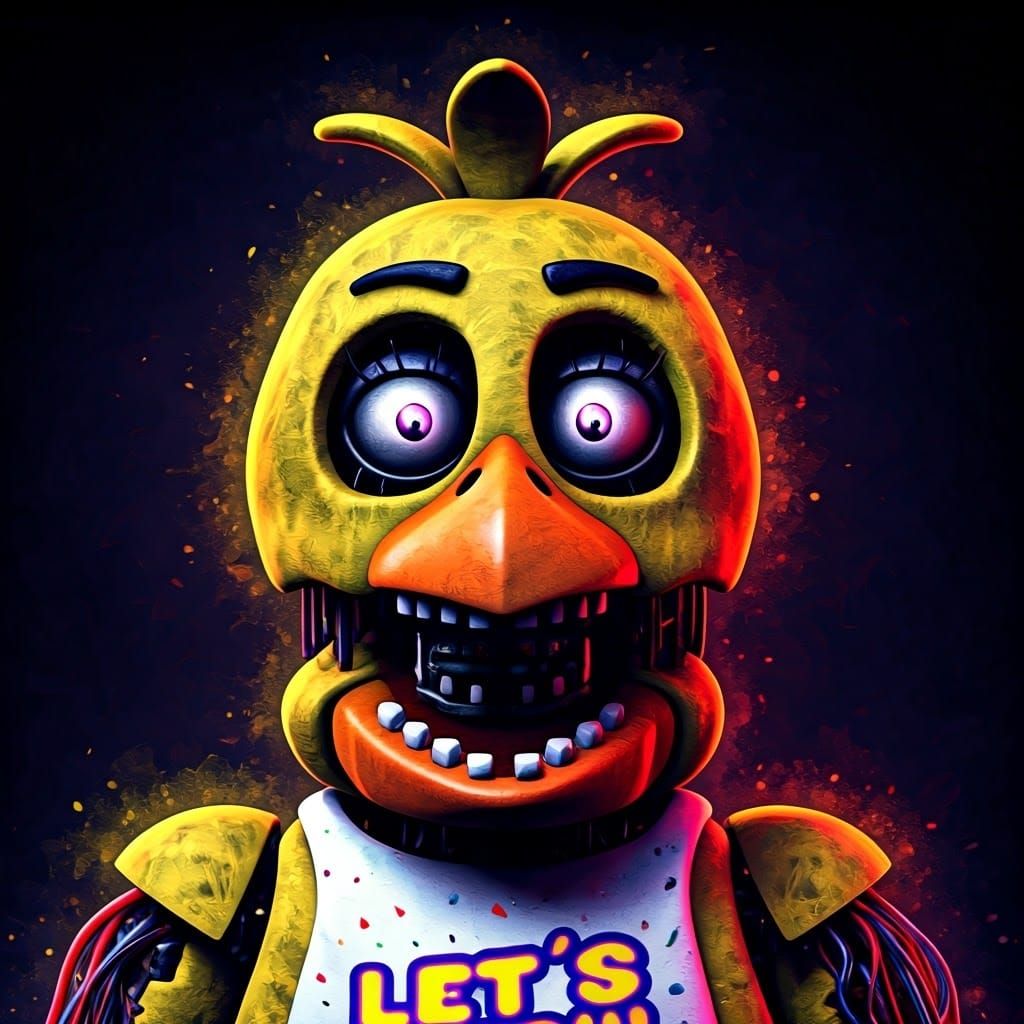 Hyperrealistic Withered Chica Concept Art