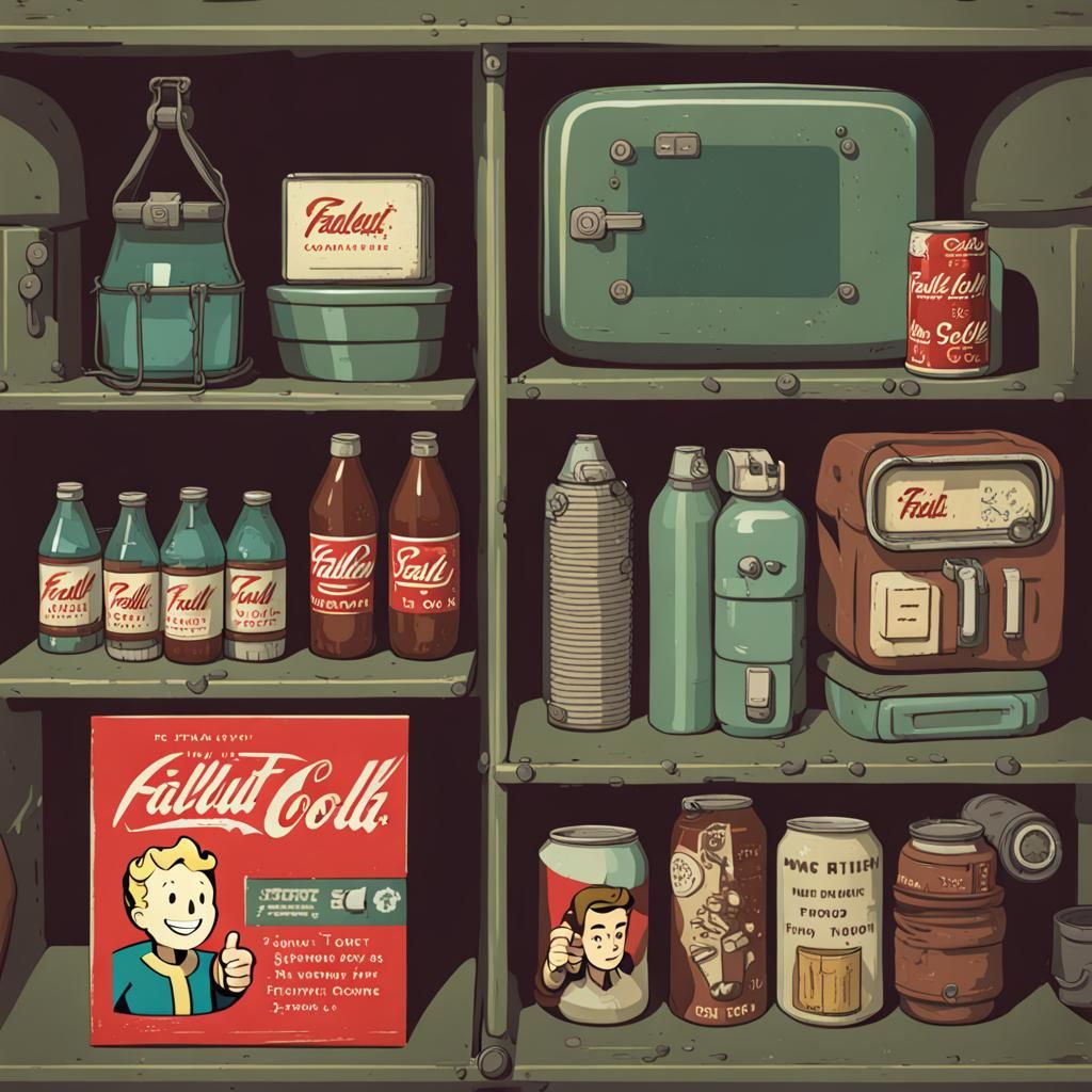Fallout Shelter with Rations and Nuka Cola