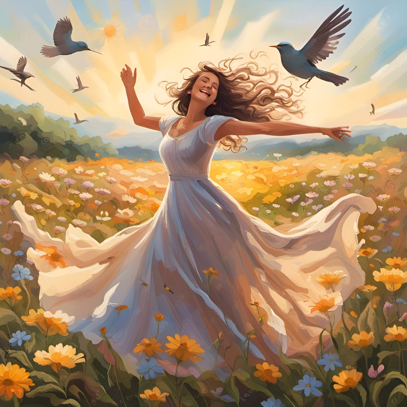 Aire, luz y girasoles