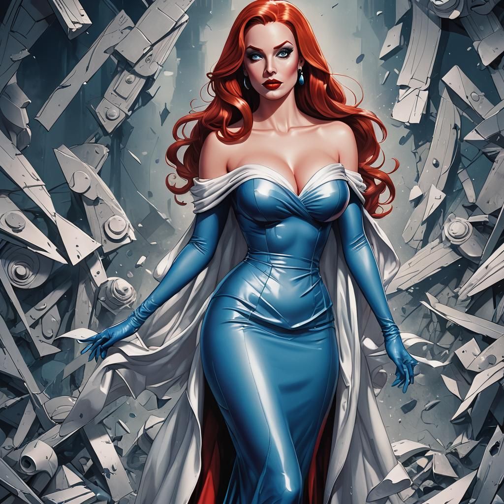 Jessica Rabbit in Horror Film Atmosphere, Artgerm Style