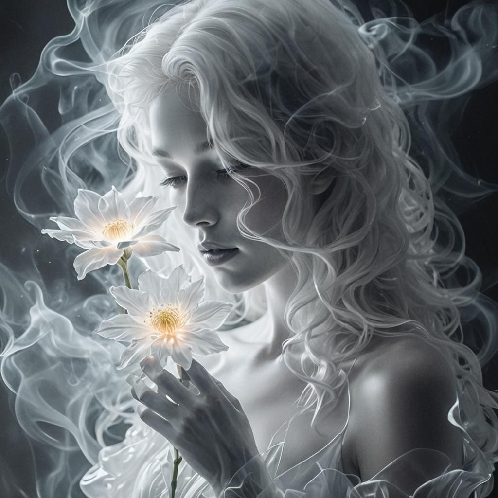 Petal Whispers in the Grey Mist