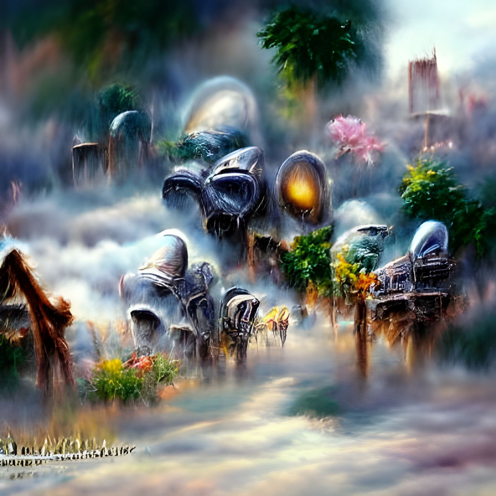 Alien Invaders in a Desolate Wasteland